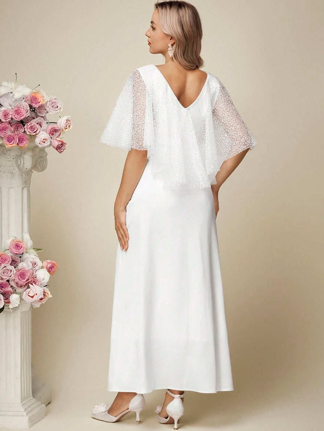 Rochie maxi SHEIN, alb