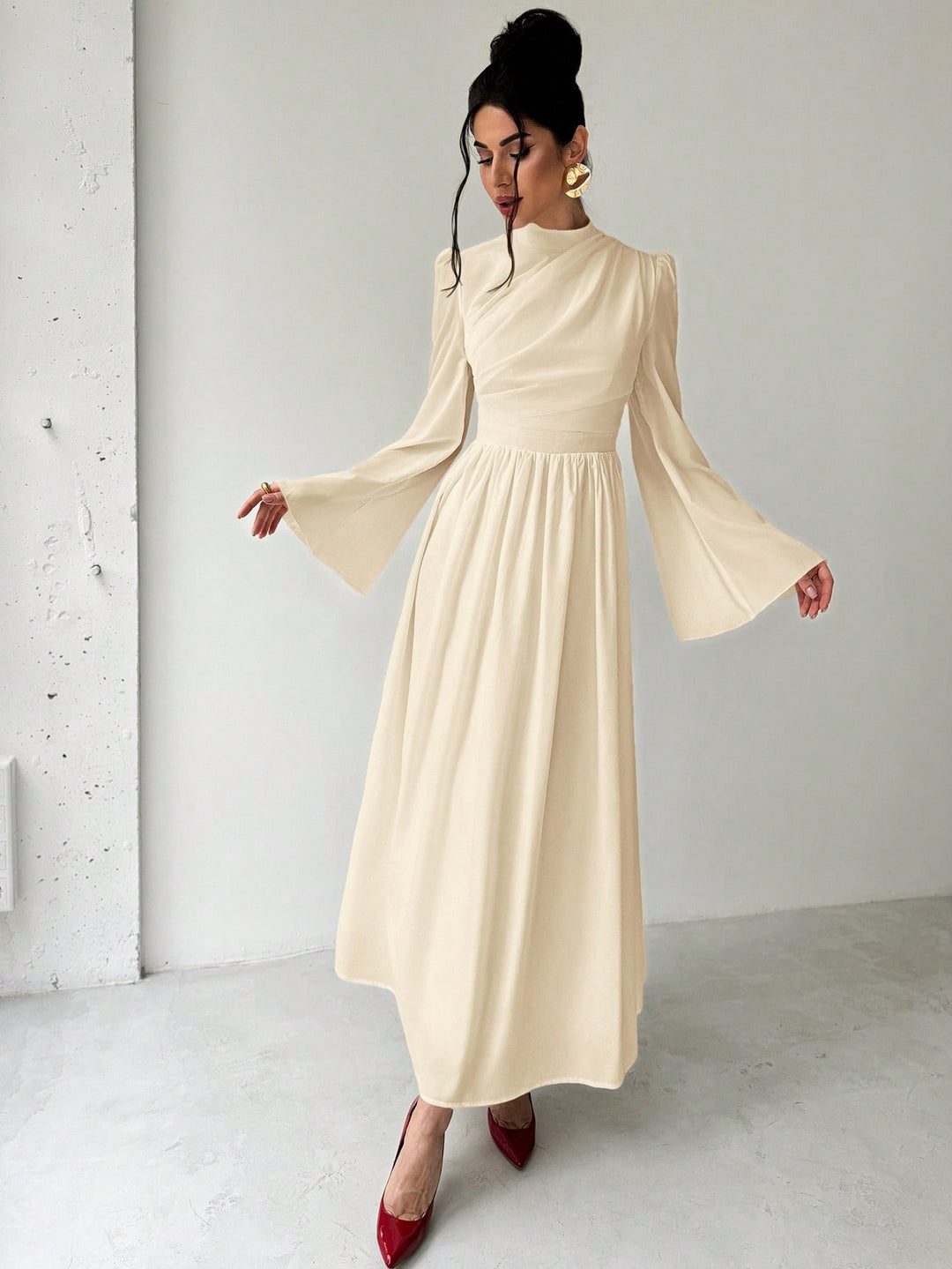 SHEIN maxi ruha, bézs