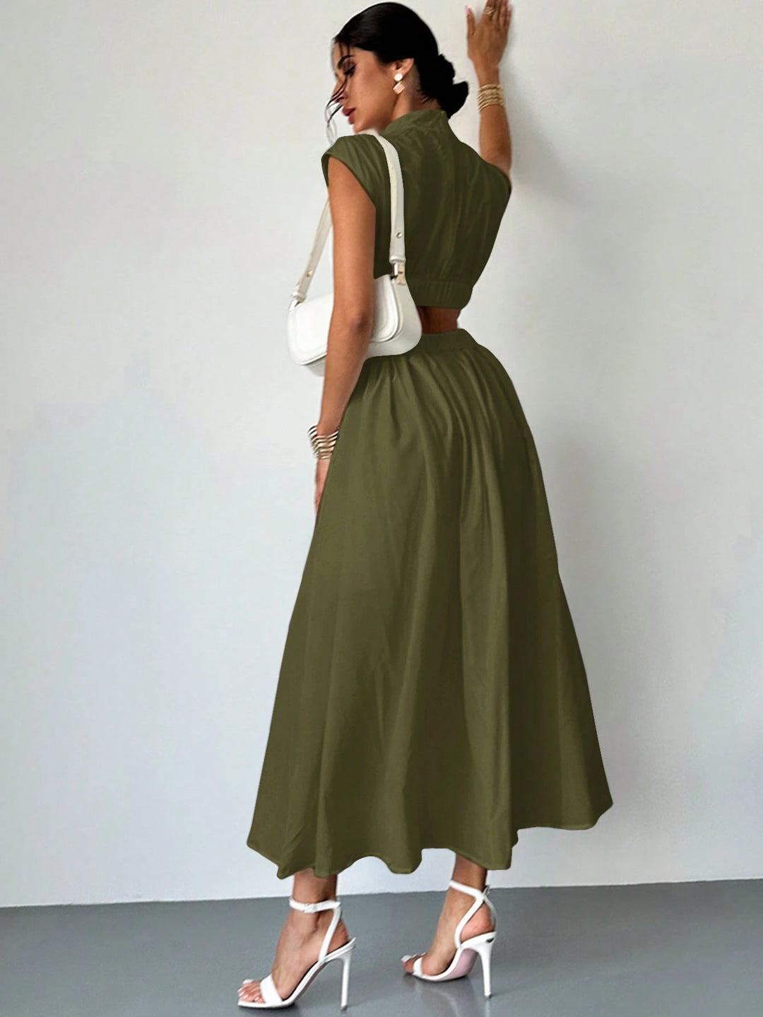SHEIN maxi ruha, zöld