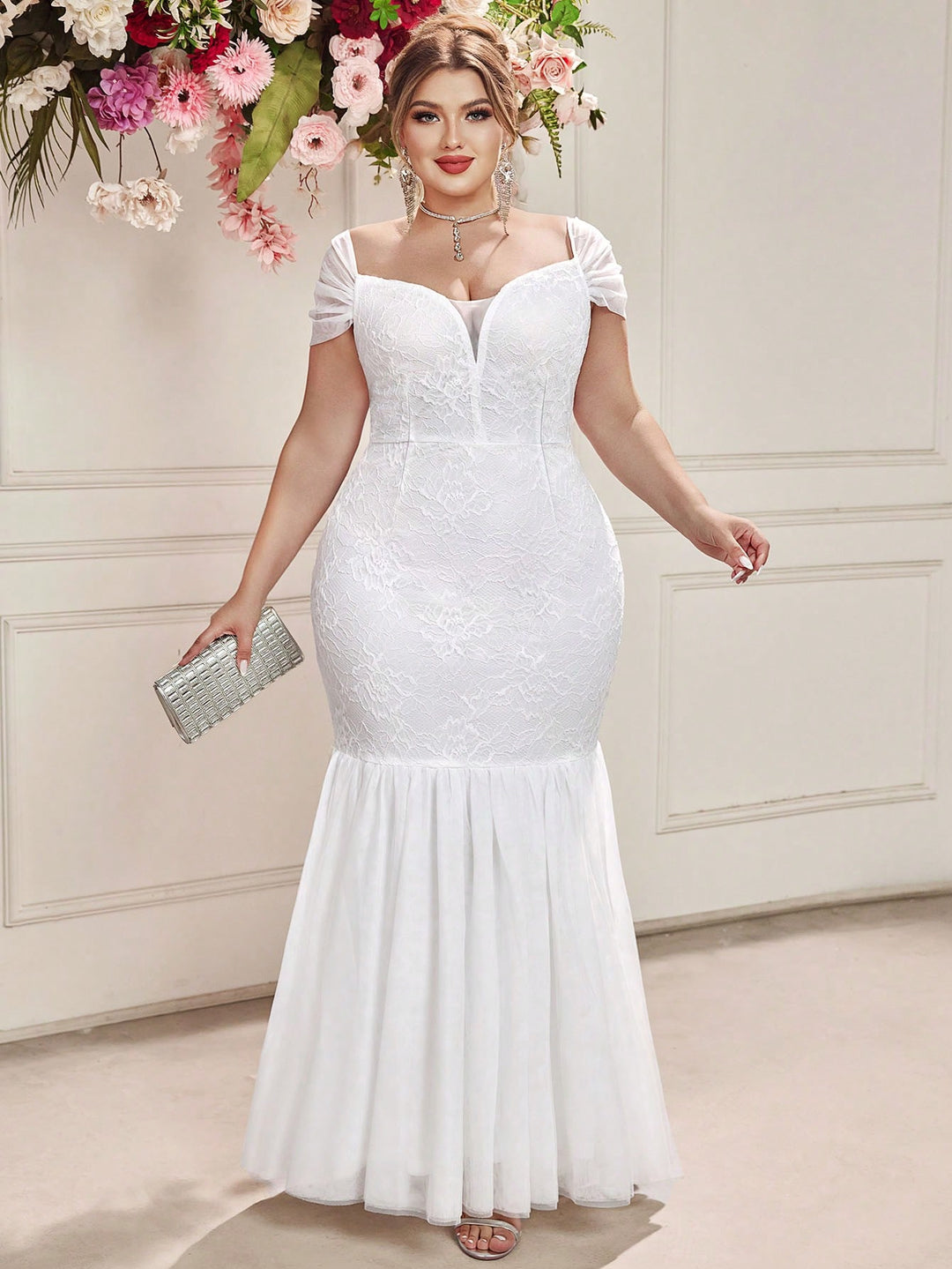Rochie de ocazie și bridal SHEIN, alb