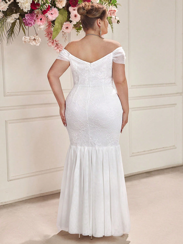 Rochie de ocazie și bridal SHEIN, alb