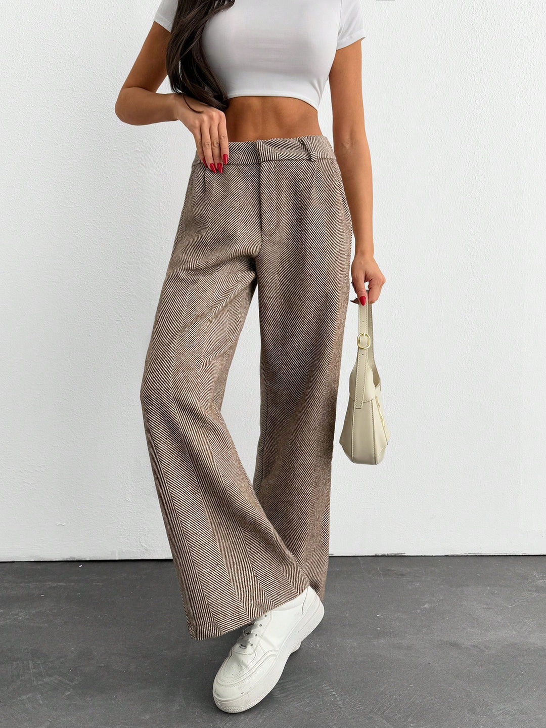 Pantaloni SHEIN, maro