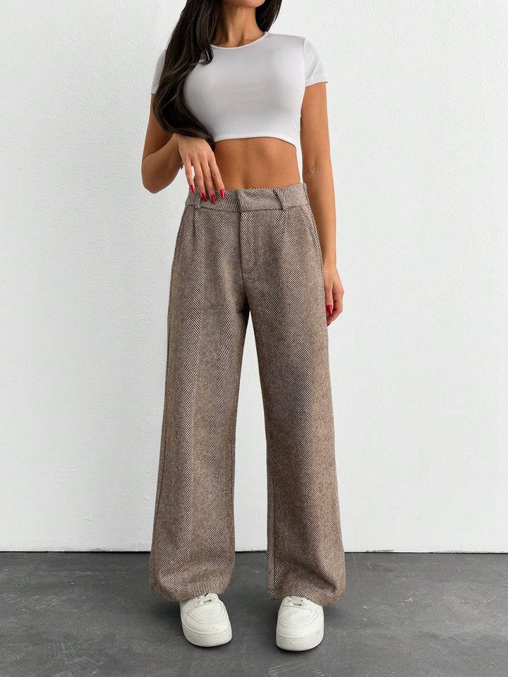 Pantaloni SHEIN, maro