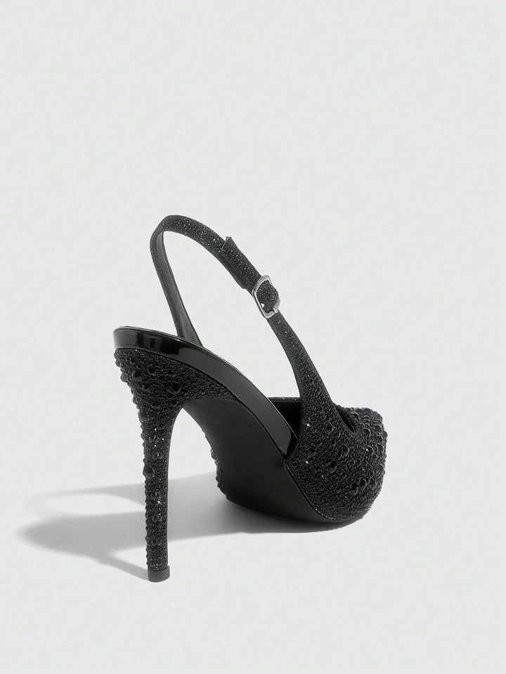 Pantofi cu toc SHEIN, negru