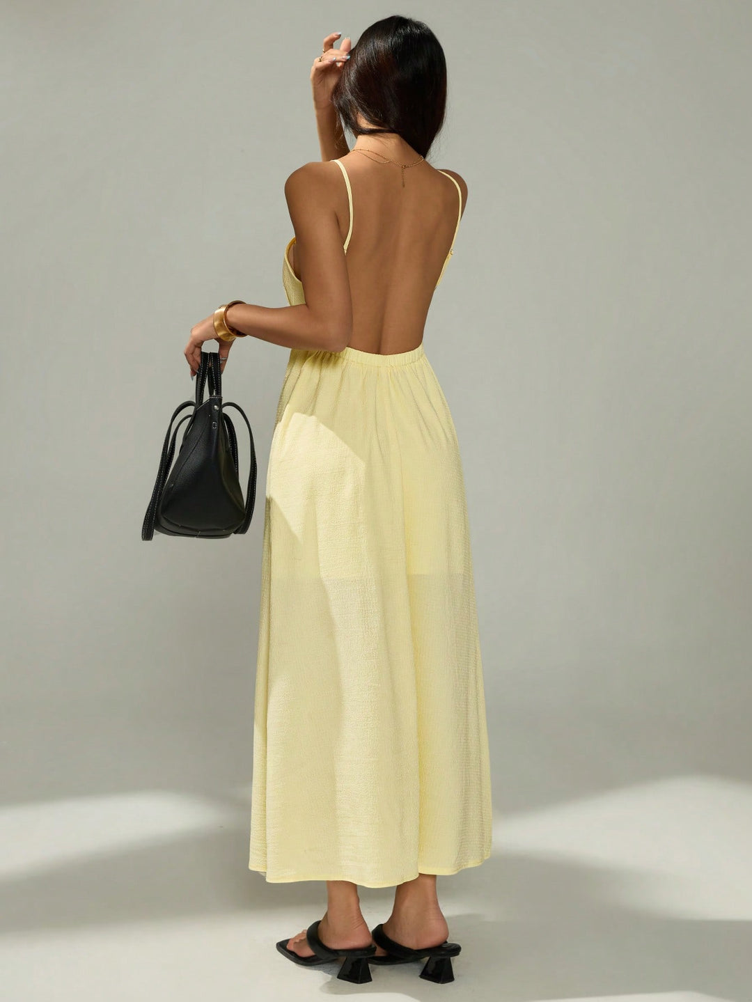 Rochie maxi SHEIN, crem
