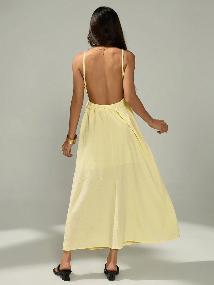 Rochie maxi SHEIN, crem