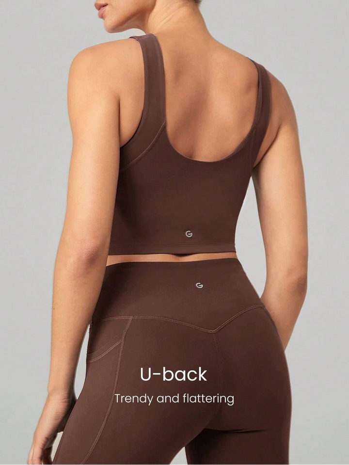 SHEIN sportmelltartó, barna