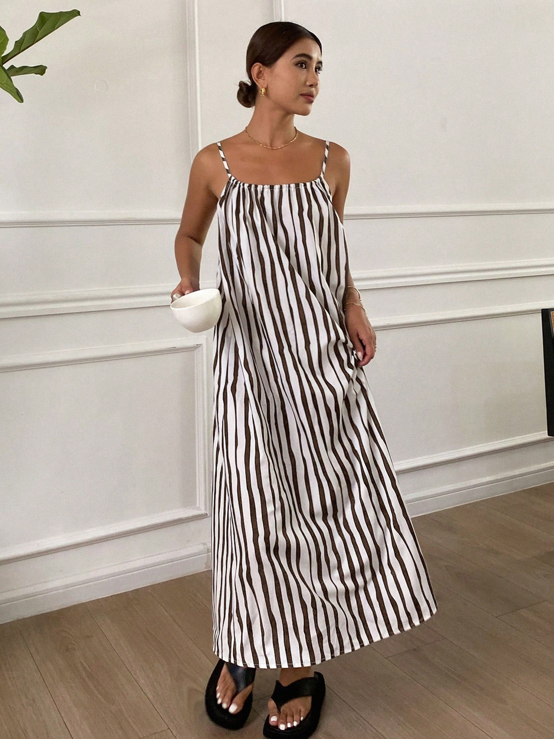 Rochie midi SHEIN, maro