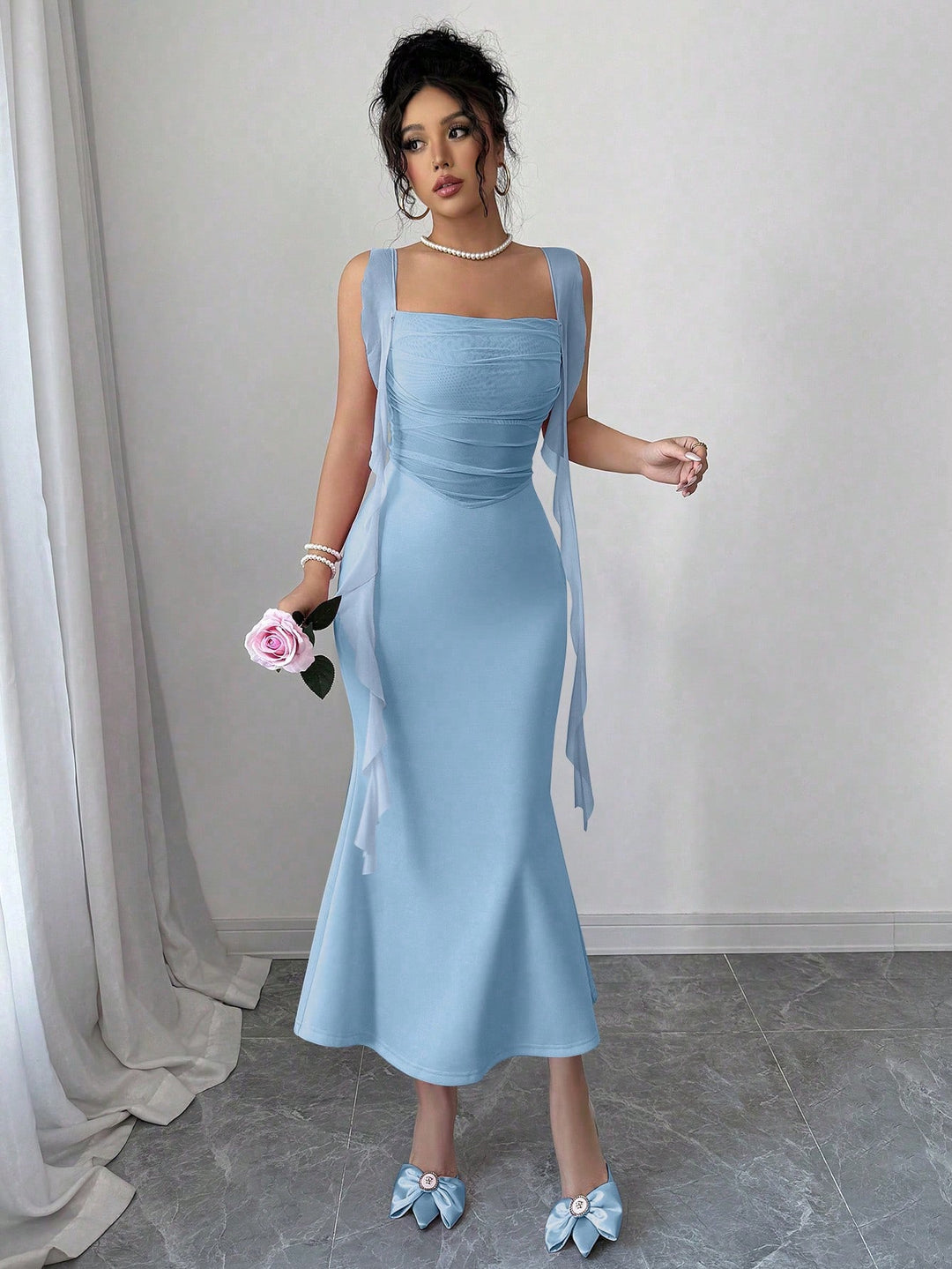 SHEIN maxi ruha, kék