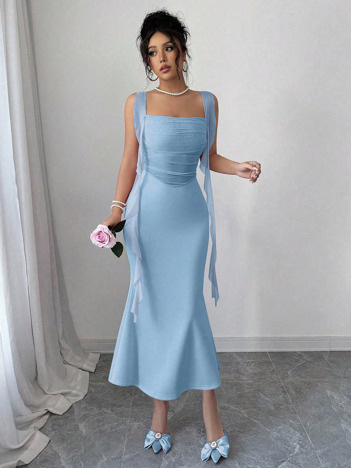 SHEIN maxi ruha, kék