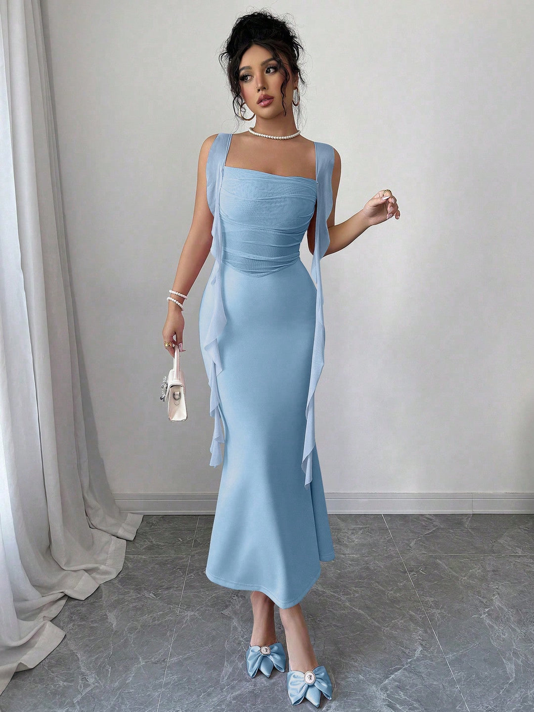 SHEIN maxi ruha, kék