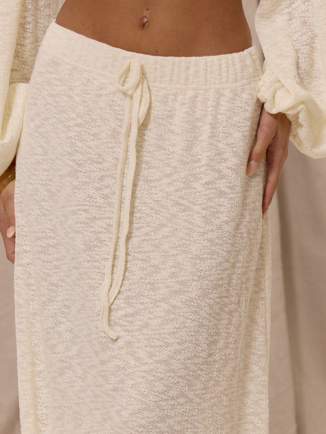 SHEIN Maxi szoknya, krémszínű