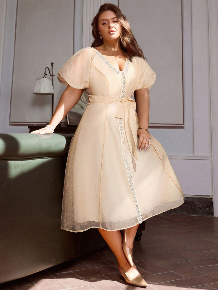 Rochie maxi SHEIN, crem