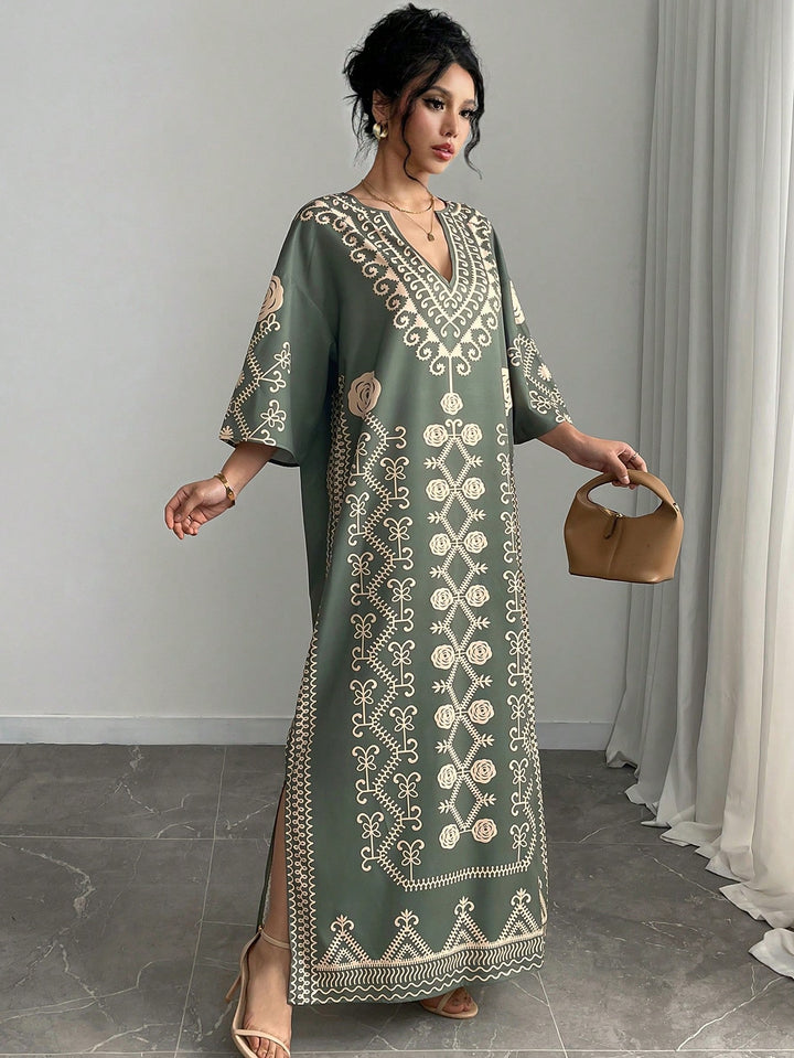 Rochie maxi SHEIN, verde