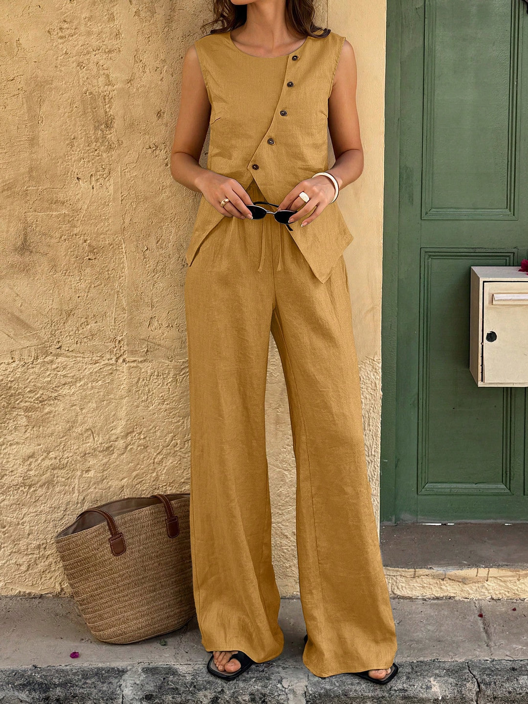 SHEIN overall, brick red