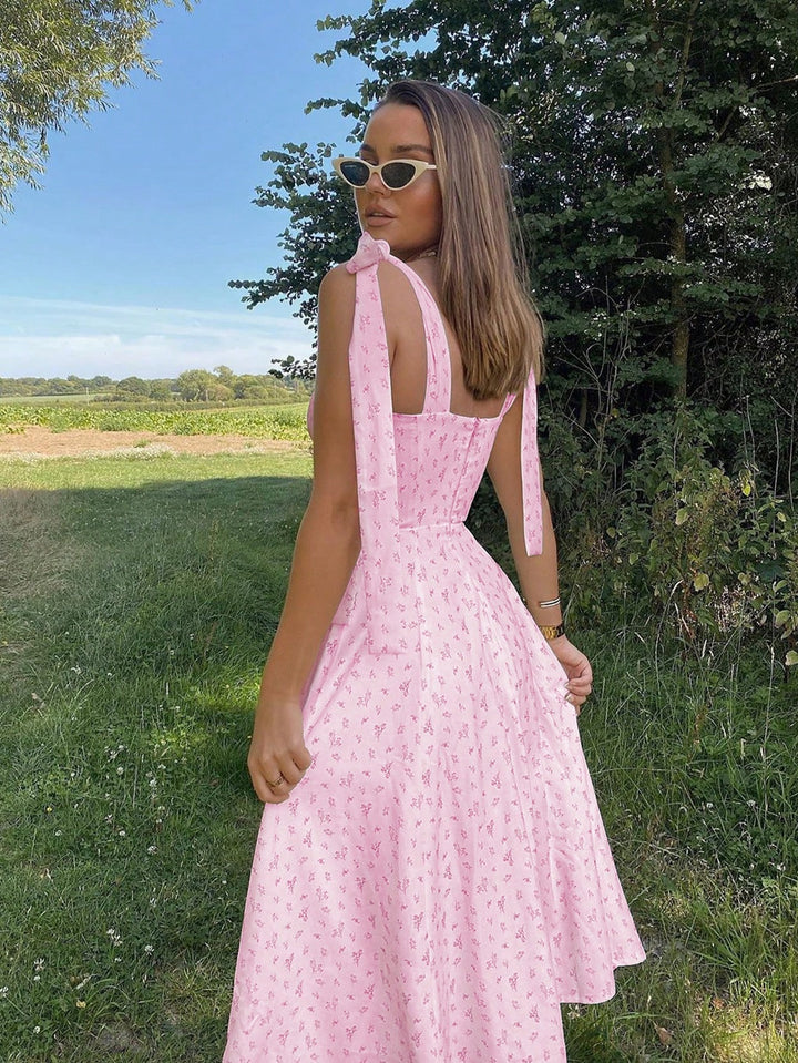 SHEIN lila midi ruha