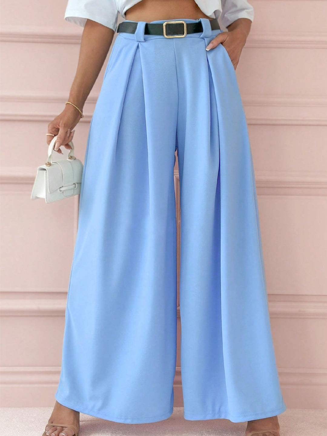 Pantaloni SHEIN, albastru