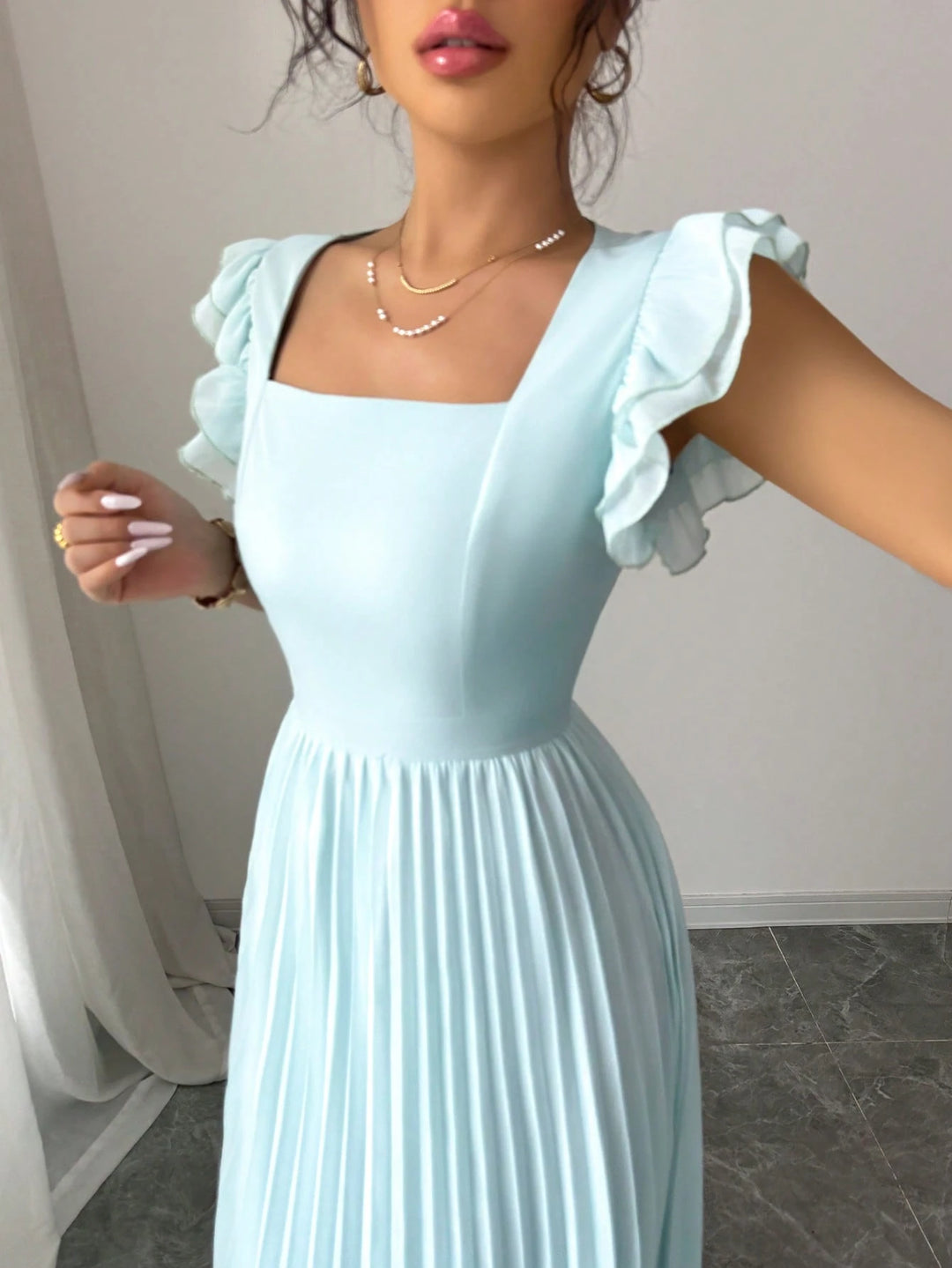 Rochie maxi SHEIN, verde