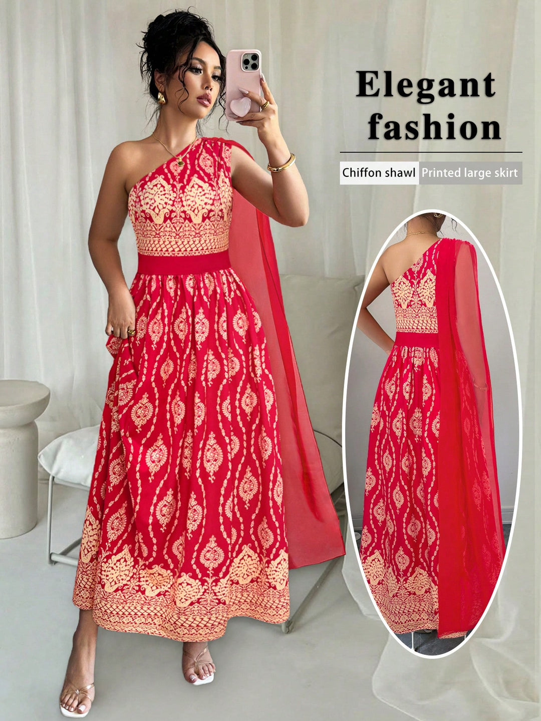 Rochie maxi SHEIN, vișiniu
