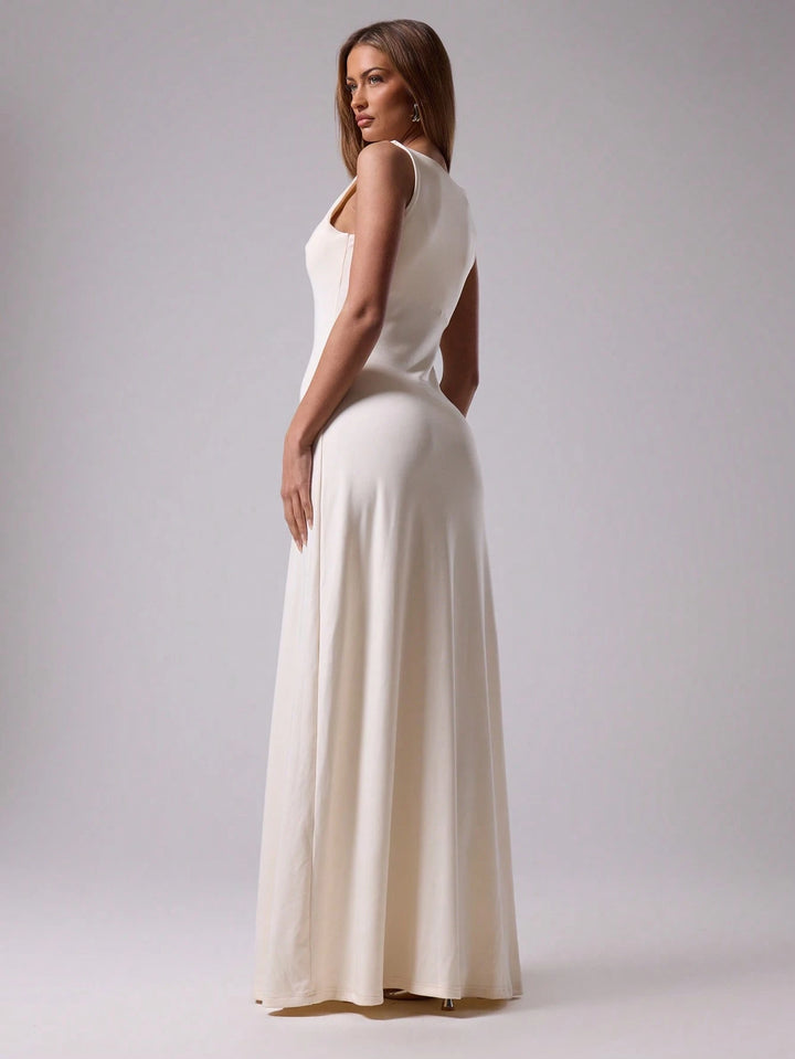 Rochie maxi SHEIN, crem