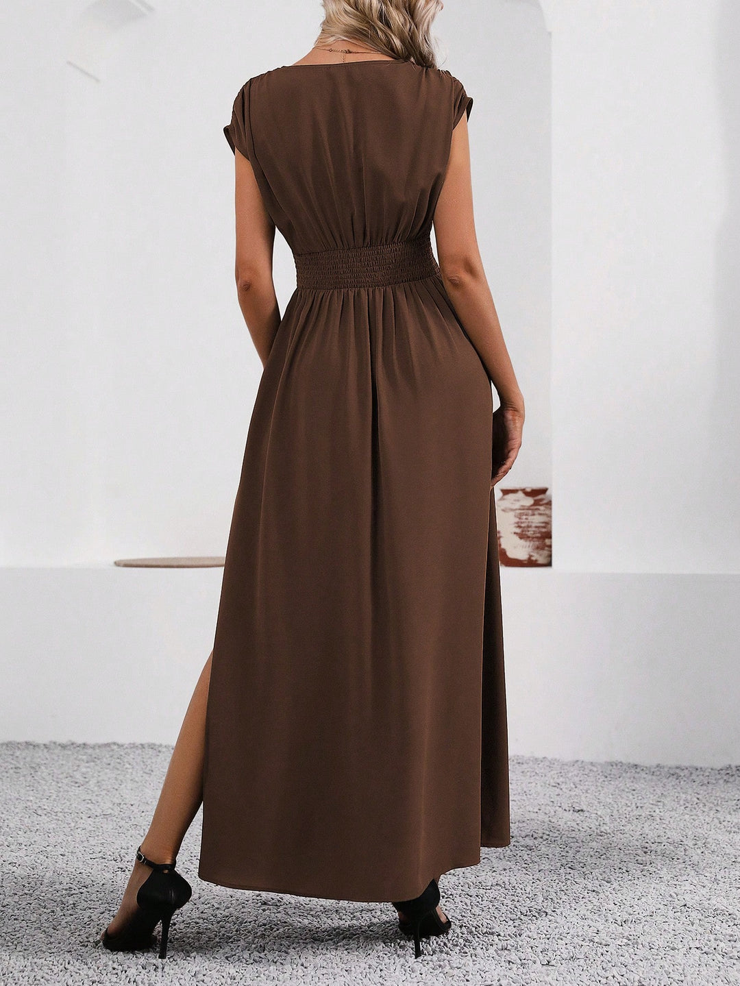 SHEIN maxi ruha, barna
