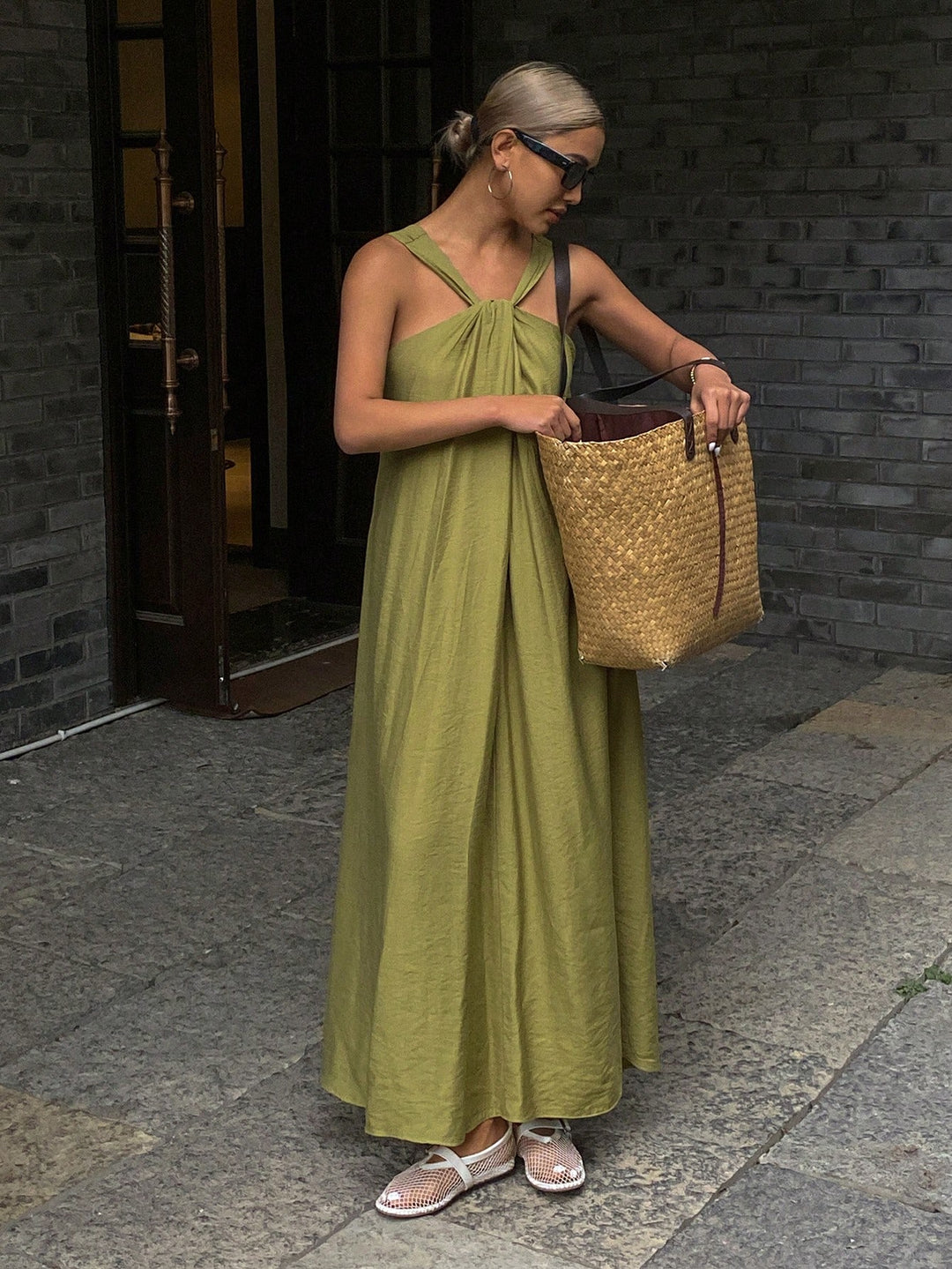 Rochie maxi SHEIN, verde