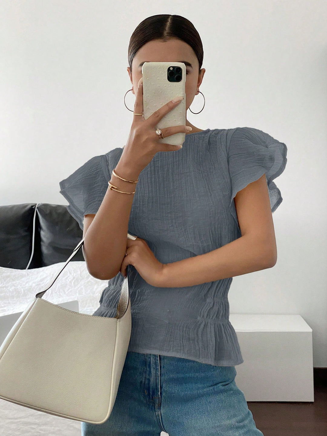 Bluza casual SHEIN, albastru