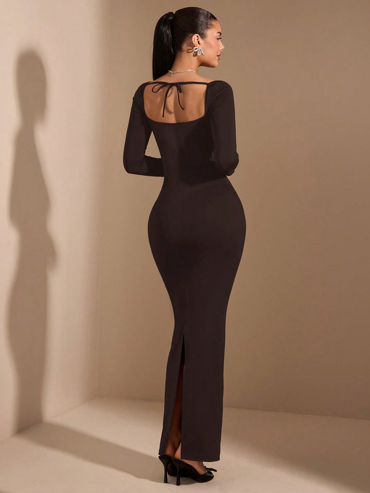 Rochie maxi SHEIN, maro