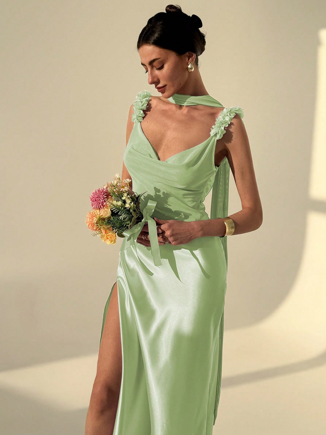 Rochie maxi SHEIN, verde