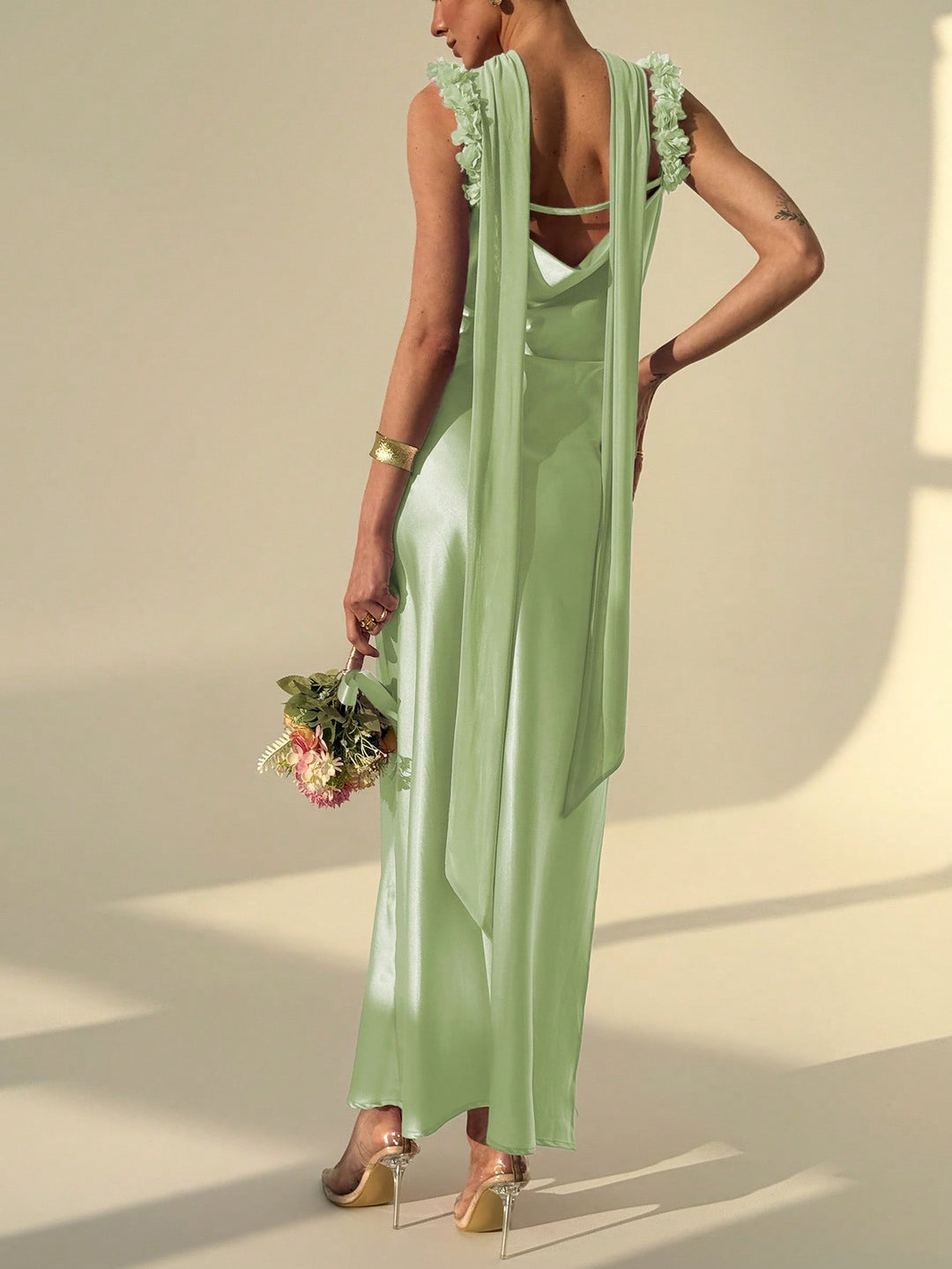 Rochie maxi SHEIN, verde