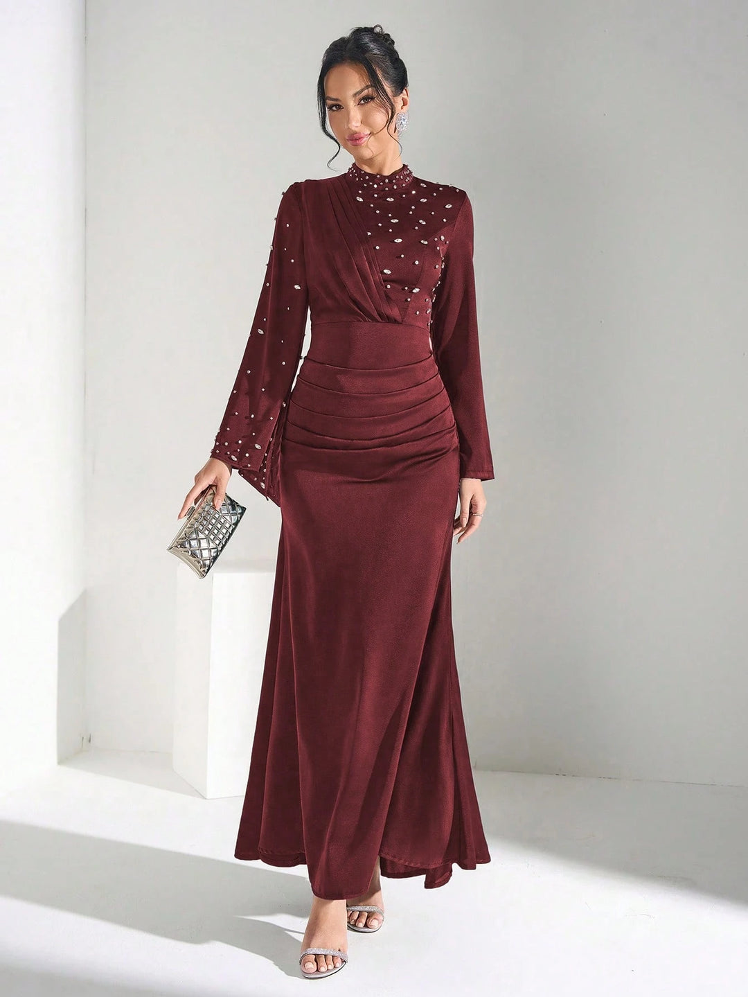 Rochie maxi SHEIN, vișiniu