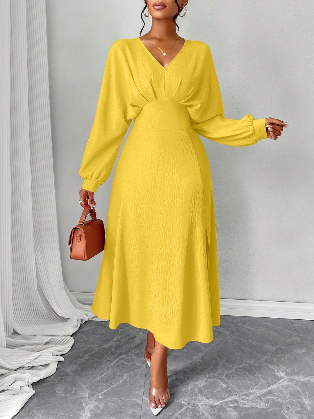 Rochie maxi SHEIN, galben