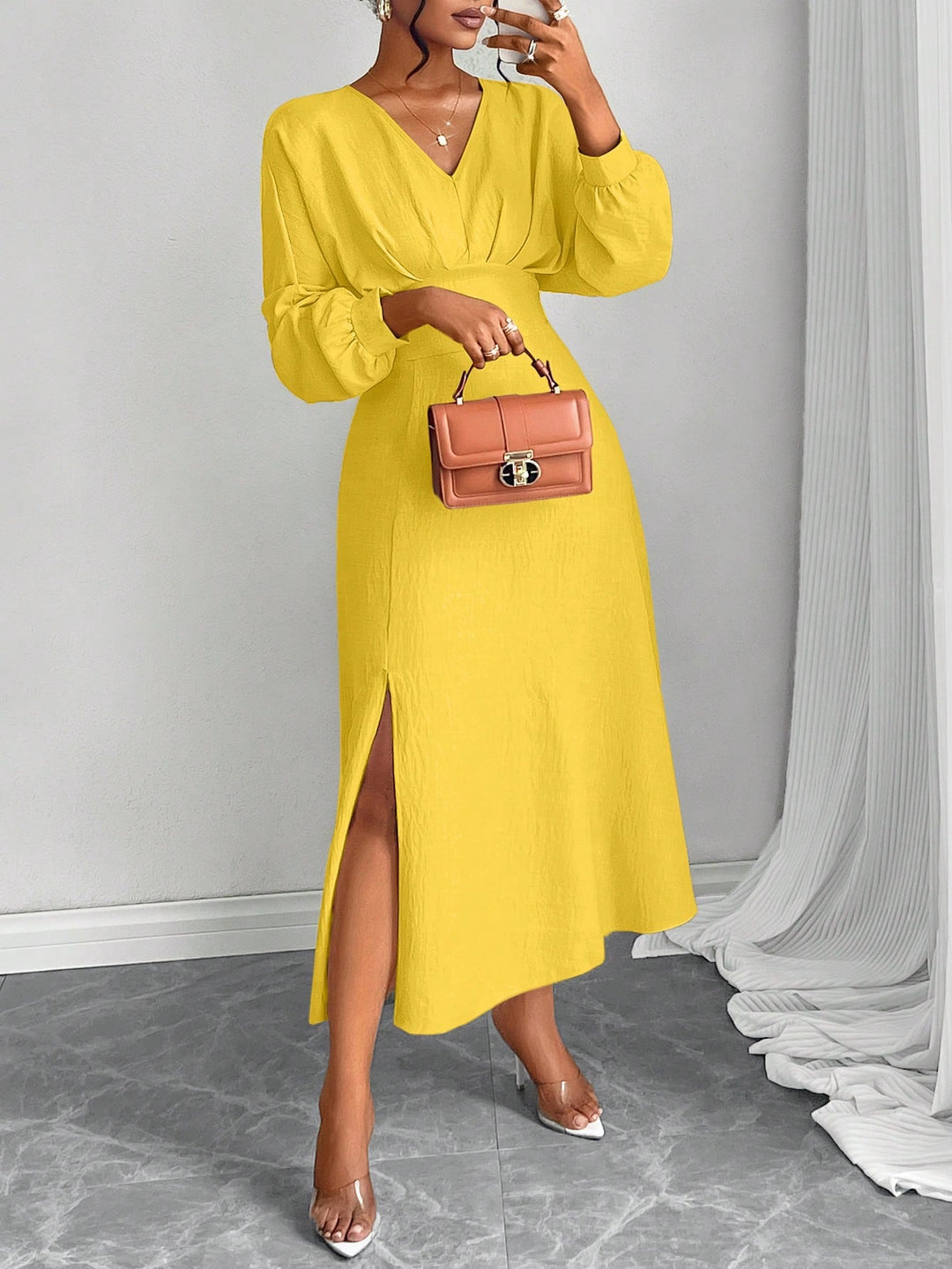 Rochie maxi SHEIN, galben