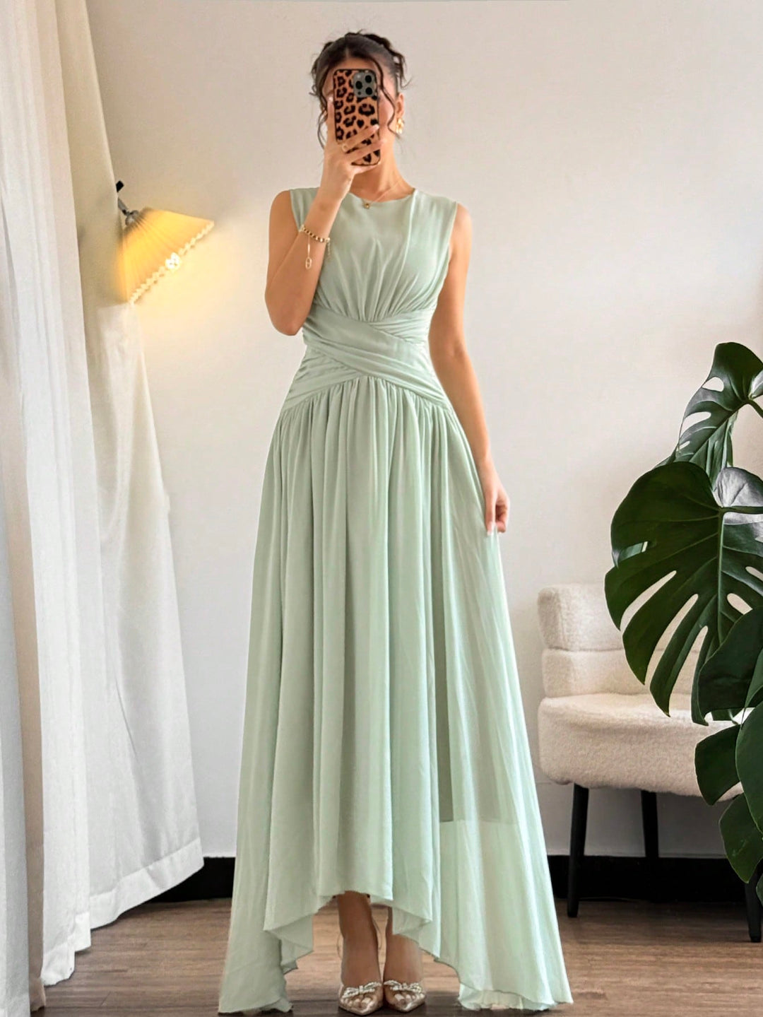 Rochie maxi SHEIN, verde