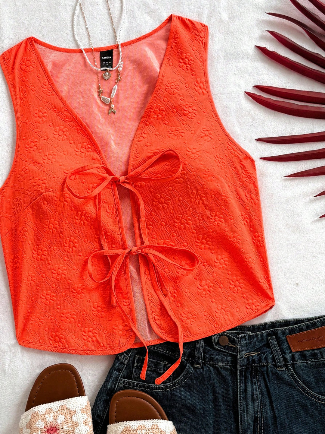 SHEIN Tank Top, orange