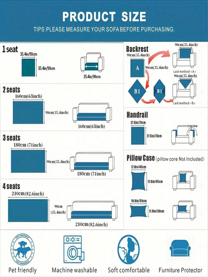 Husă canapea SHEIN, albastru