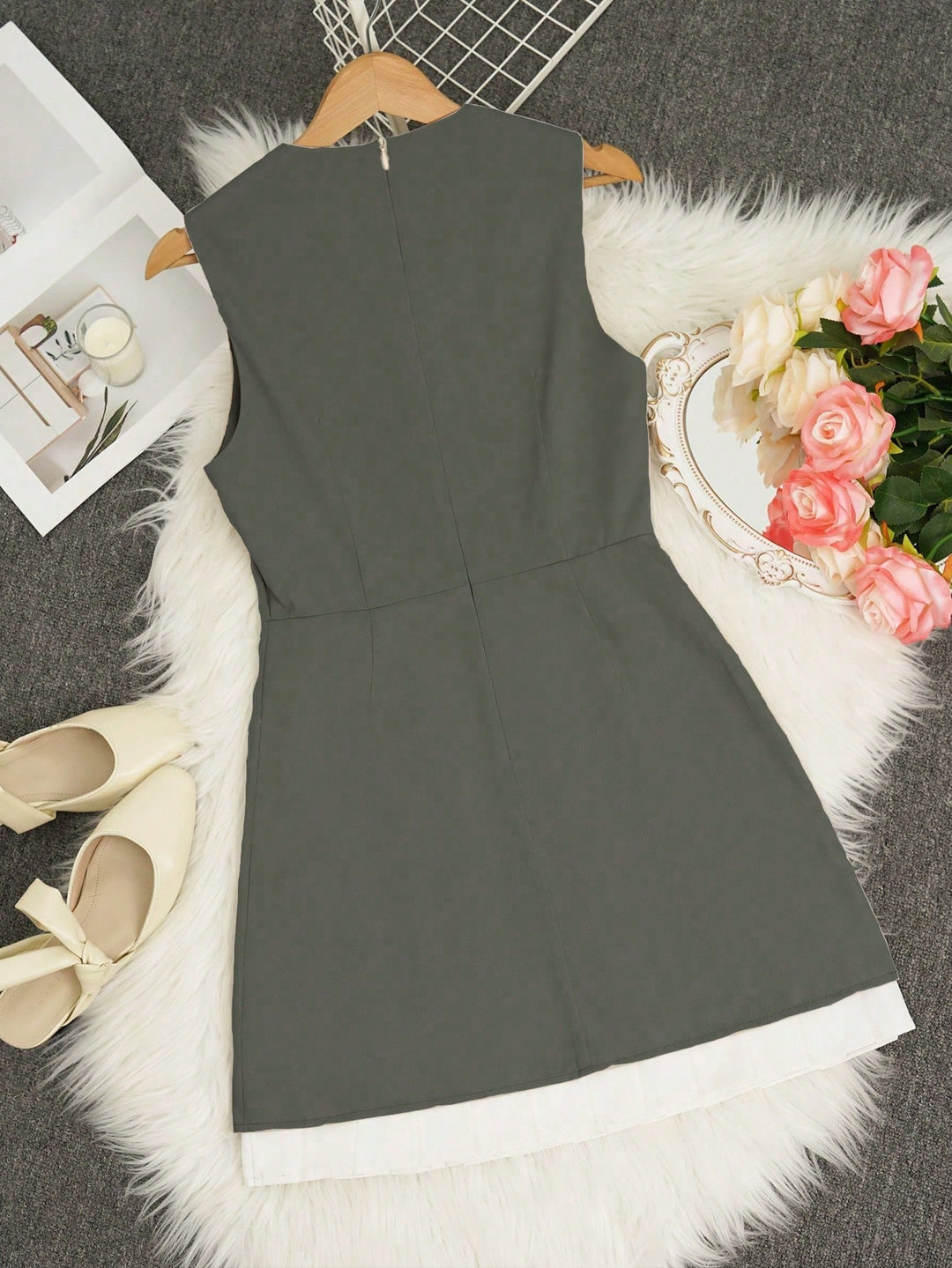 Rochie scurtă SHEIN, gri