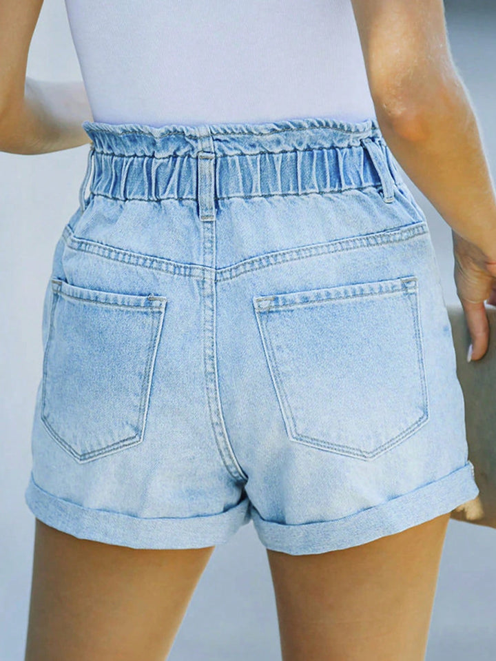 Pantaloni scurți de blugi SHEIN, albastru