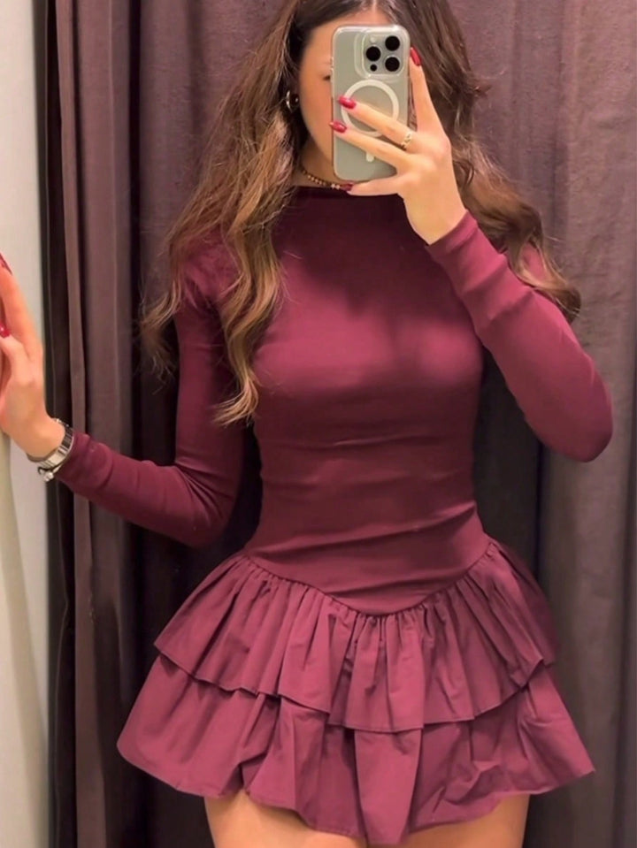 Rochie scurtă SHEIN, vișiniu