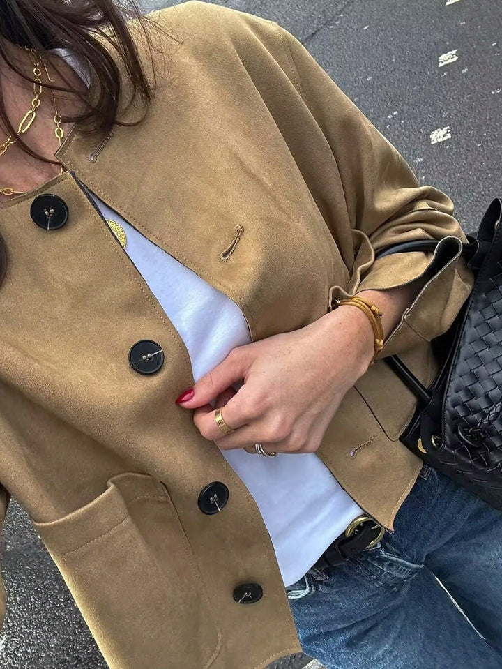 SHEIN télikabát, khaki