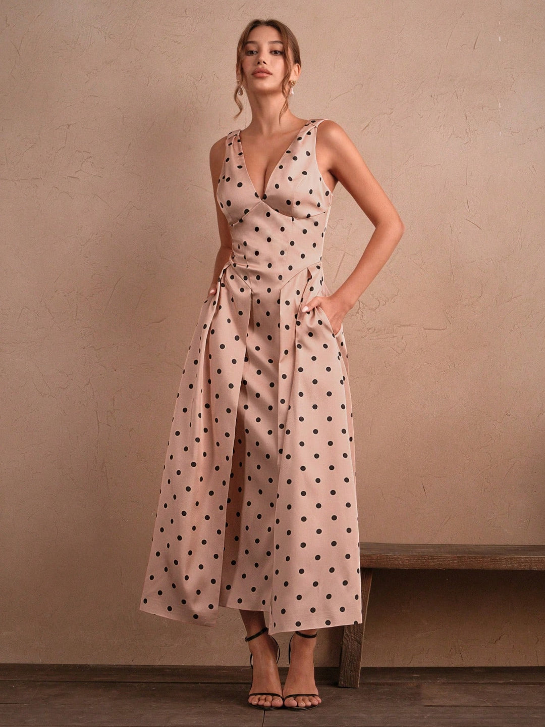 Rochie maxi SHEIN, auriu