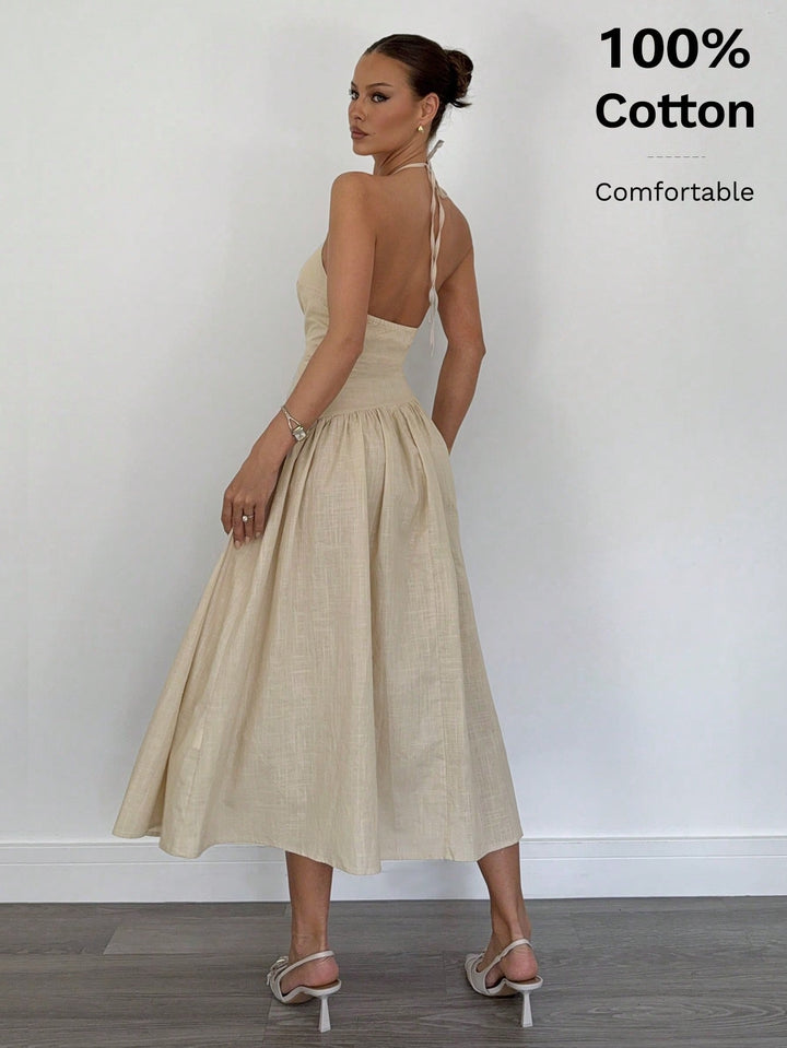 Rochie midi SHEIN, bej