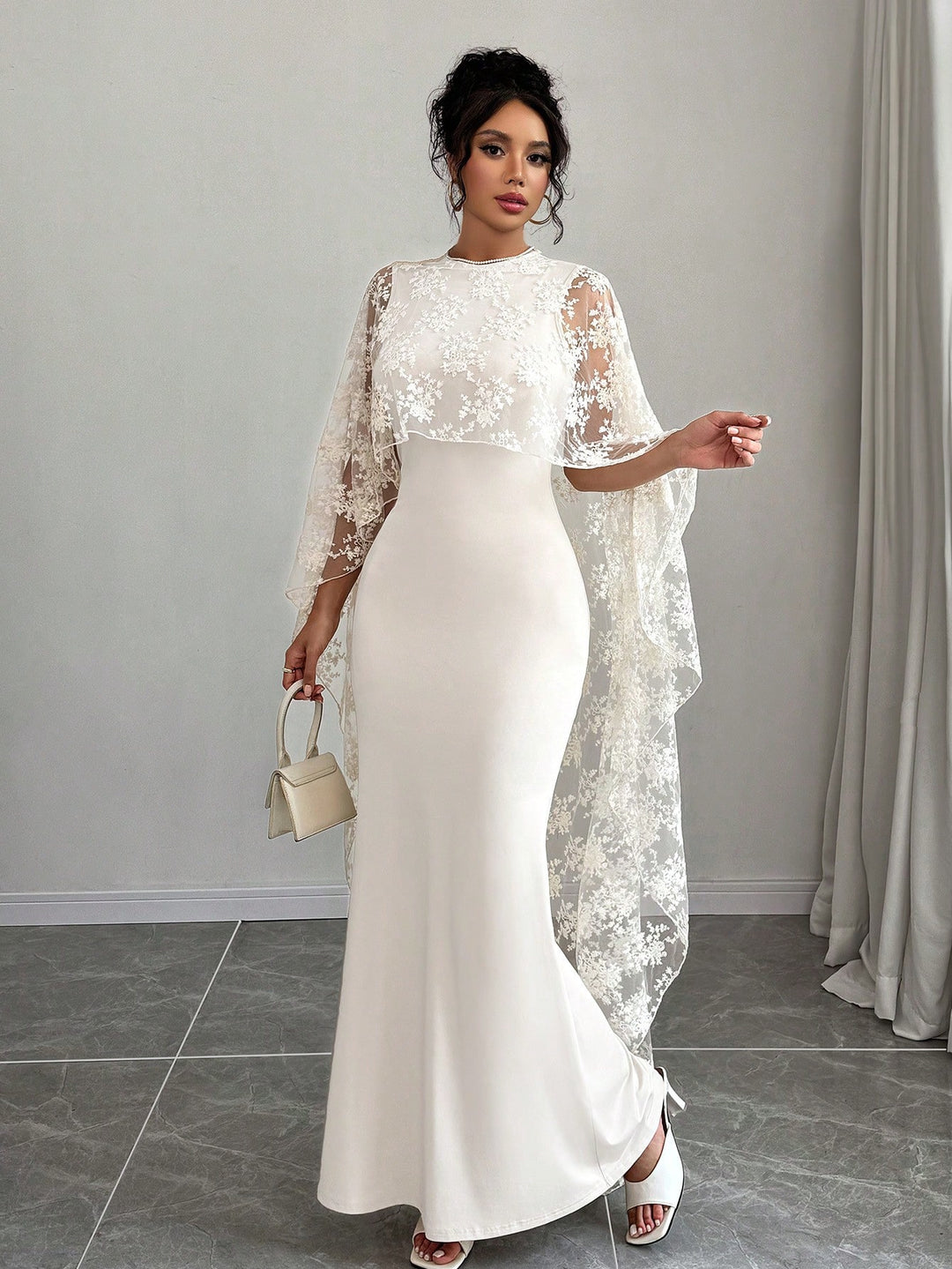 Rochie maxi SHEIN, alb