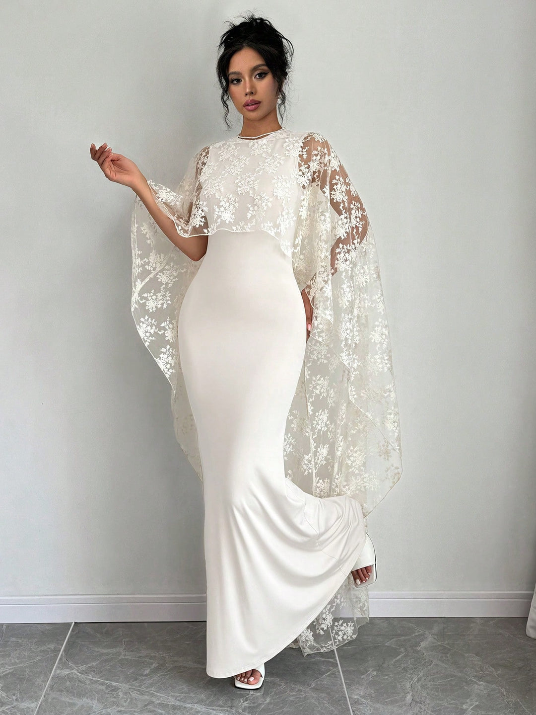 Rochie maxi SHEIN, alb