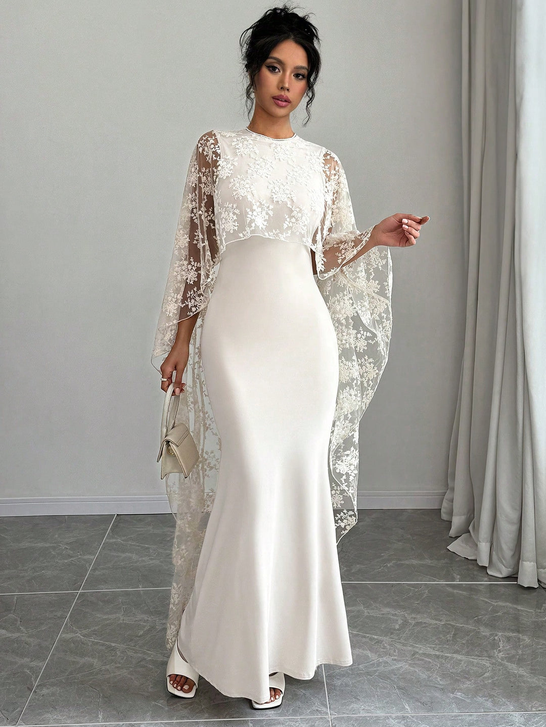 Rochie maxi SHEIN, alb