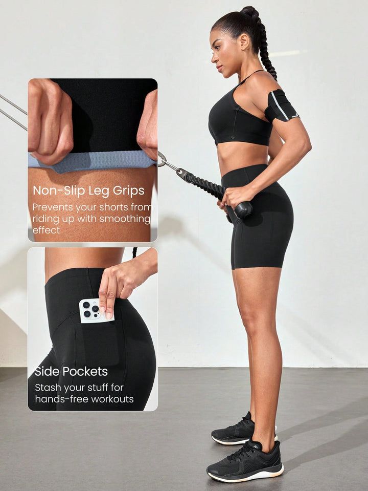 Pantaloni scurți SHEIN, negru