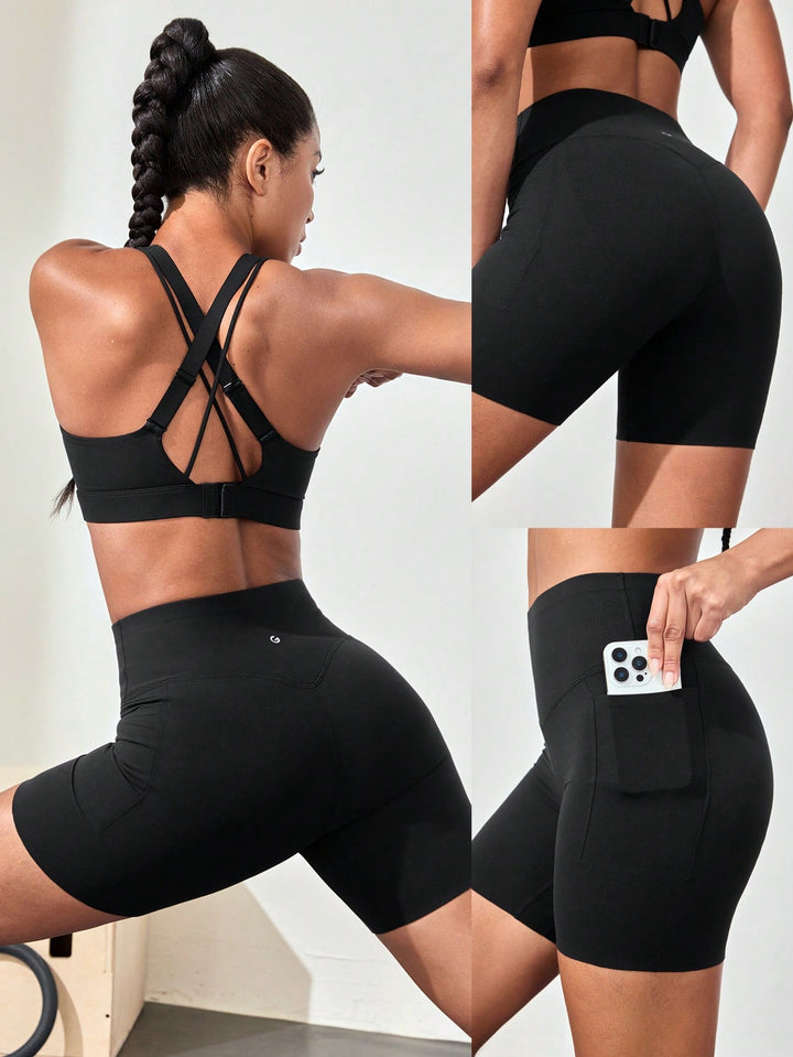 Pantaloni scurți SHEIN, negru