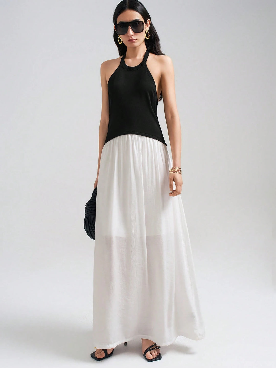 Rochie maxi SHEIN, alb