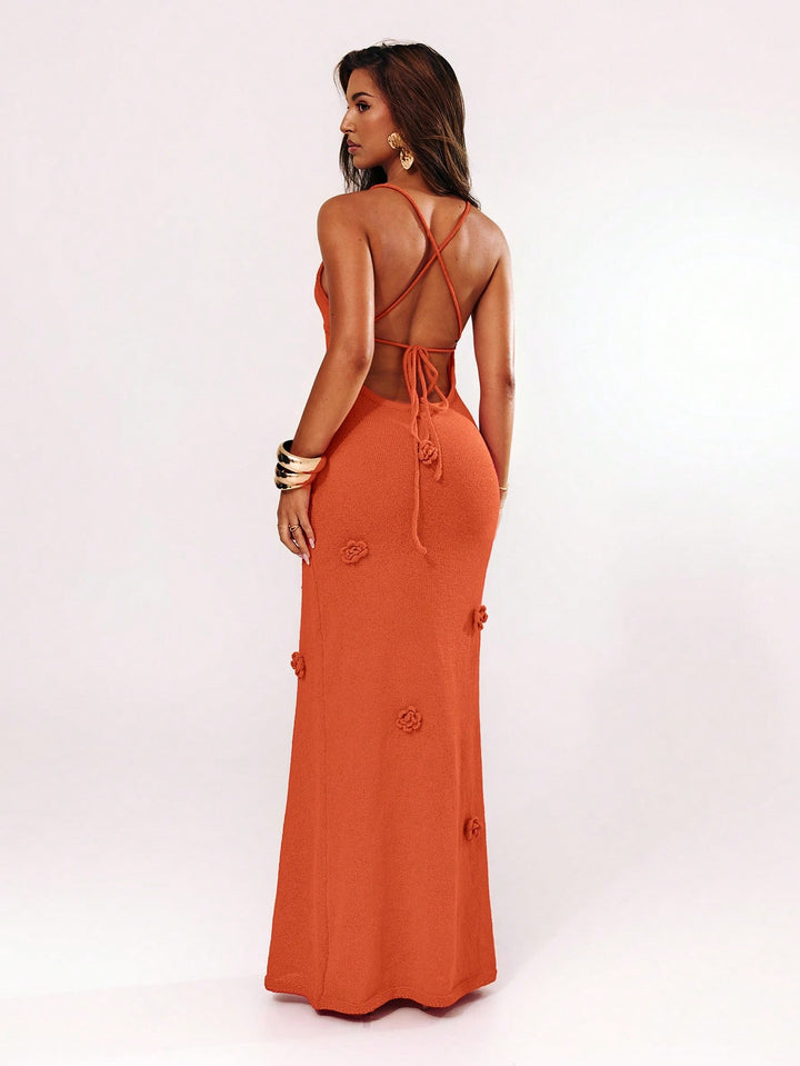 Rochie maxi Shein, portocaliu