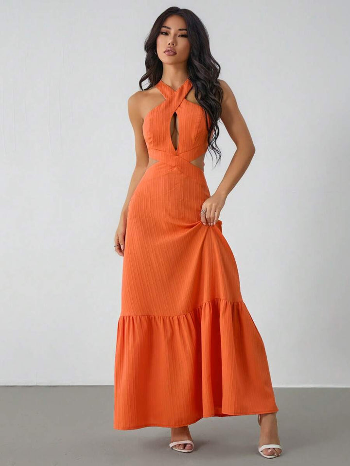 Rochie maxi SHEIN, portocaliu